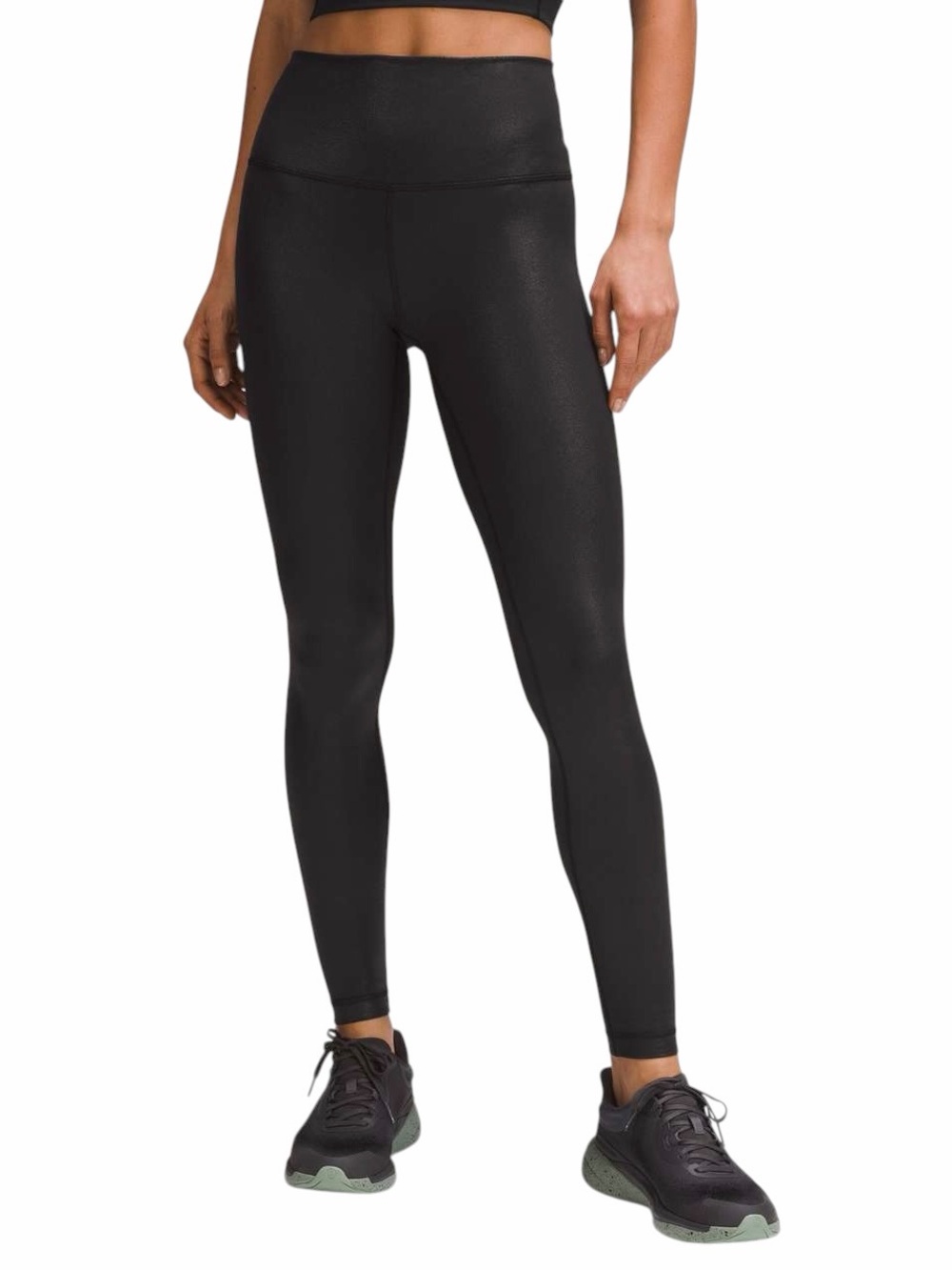 Lululemon Wunder Train High-Rise Leggings 28" Black Foil Everlux Sz 14